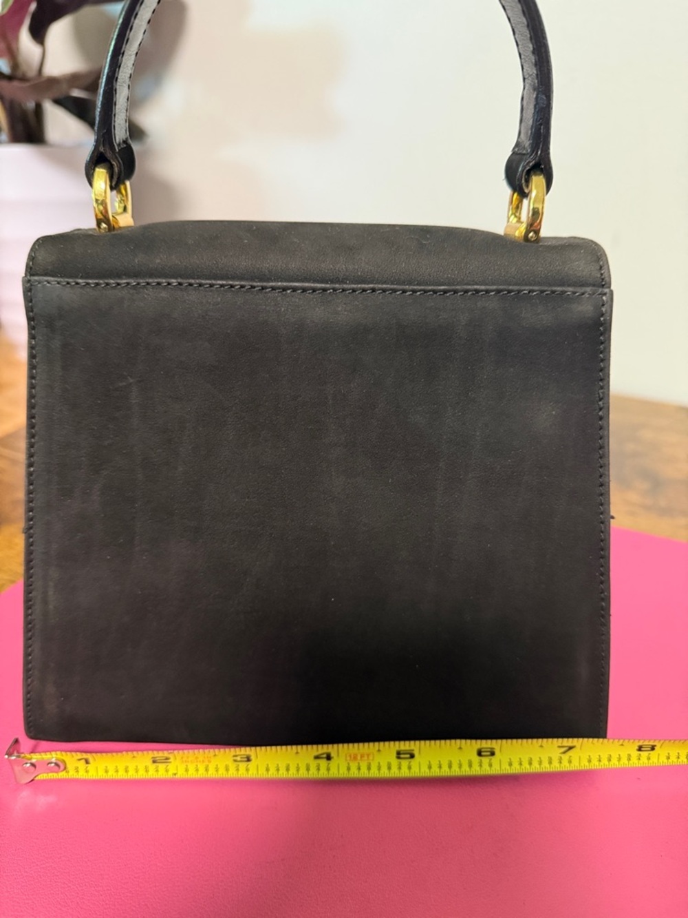 Salvatore Ferragamo Black Mini Top-Handle with Vara Bow and Gold Accent - Picture 2 of 15